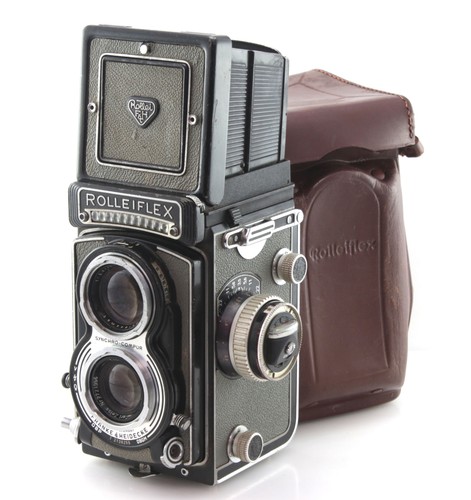 Rolleiflex tlr camera cased - rolleiflex,