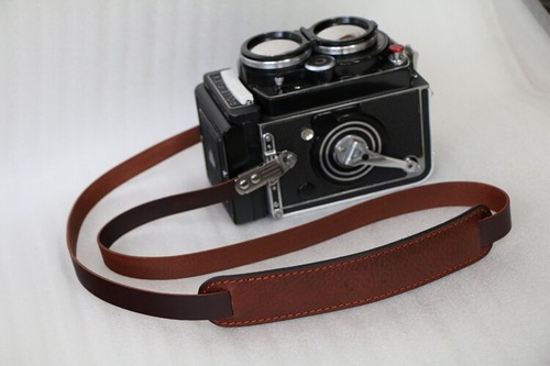 Leather shoulder neck strap - leather, f/